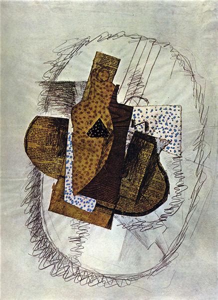 Still life with Bottle of Bass, 1914 - Georges Braque - WikiArt.org