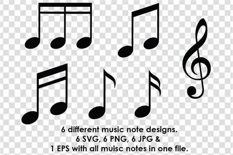 Music Note Silhouette SVG Clipart Bundle By gjsart | TheHungryJPEG