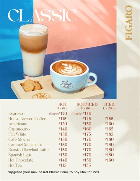 FIGARO COFFEE MENU PHILIPPINES & UPDATED PRICES 2024