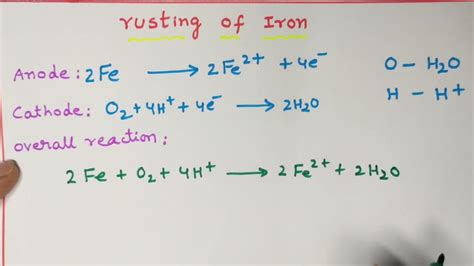 Chemical Equation Of Rusting Iron