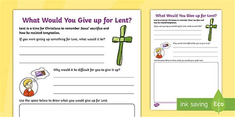 Lent Worksheet | KS1 | Lent Worksheet (teacher made)