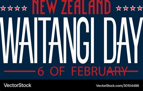 Waitangi day poster Royalty Free Vector Image - VectorStock