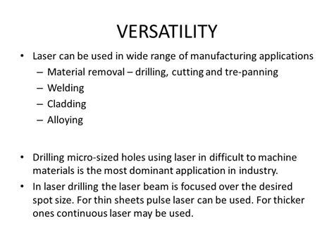 Laser Beam Machining Applications