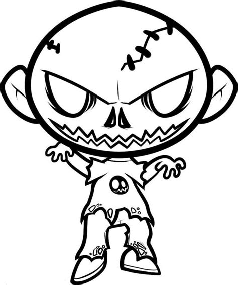 Zombie Outline Drawing at GetDrawings | Free download