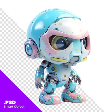 Premium PSD | 3d render of a cute robot isolated on a white background ...