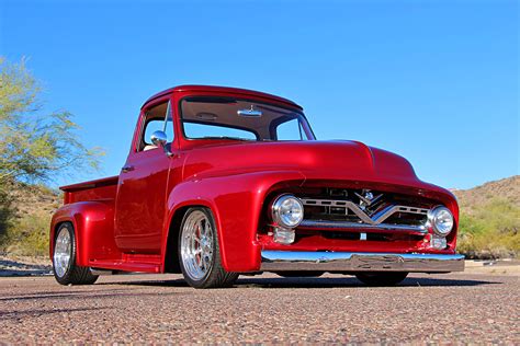 Download Hot Rod Vehicle 1955 Ford F-100 HD Wallpaper