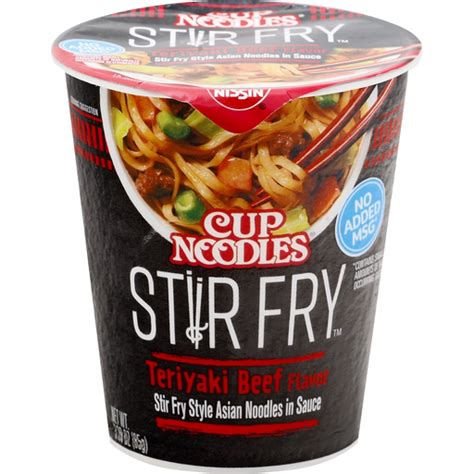 Nissin Stir Fry Cup Noodles, Teriyaki Beef Flavor | Asian Soups & Ramen ...