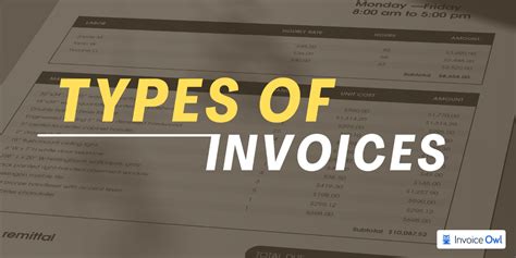 Types of Invoices That Every Business Must Know | InvoiceOwl