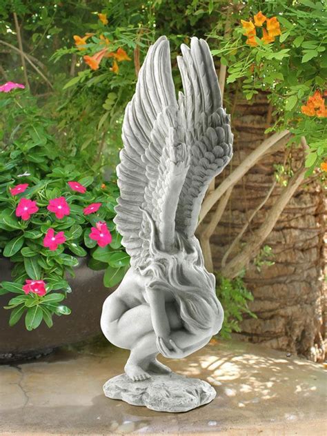 Crouching Angel Garden Statue | Gardener's Supply