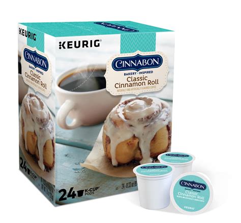 Cinnabon Classic Cinnamon Roll Flavored K-Cup Coffee Pods, Light Roast ...