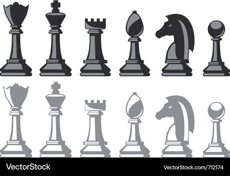 Chess pieces Royalty Free Vector Image - VectorStock