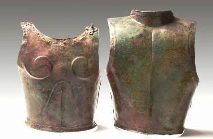 #ancient #greek cuirasses of the intermediate phase between the bell-type #cuirass and the # ...