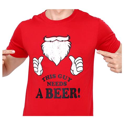 Adult Mens Christmas T Shirts 100% Cotton Xmas Tees Funny Humor Holiday ...