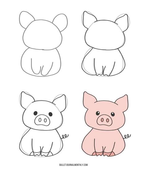 How to Draw a Pig - Bullet Journal Monthly