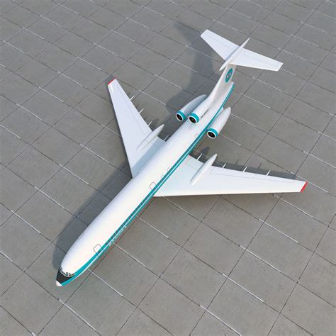 3d tupolev tu 154 model