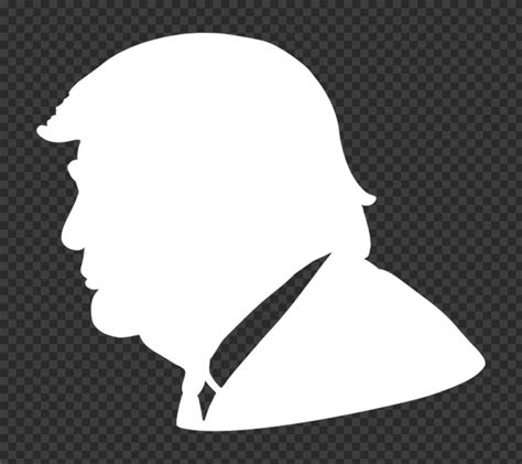 White Donald Trump Face Silhouette Side View | Citypng