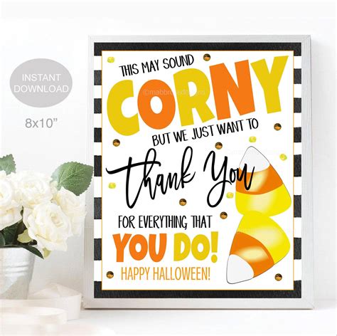 Halloween Candy Corn Appreciation Sign Might Sound Corny but - Etsy ...