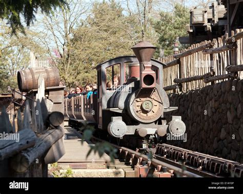 View of the Big Thunder Mountain Railroad, a roller coaster ride in ...