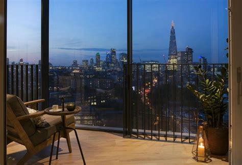 View of the City of London from luxury apartment building Two Fifty One ...