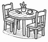 Printable Table And Chairs coloring Page  Download Print Or Color sketch template