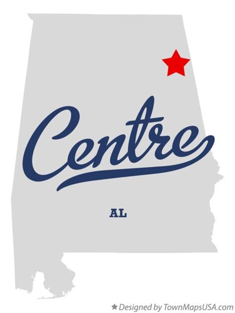 Map of Centre, AL, Alabama