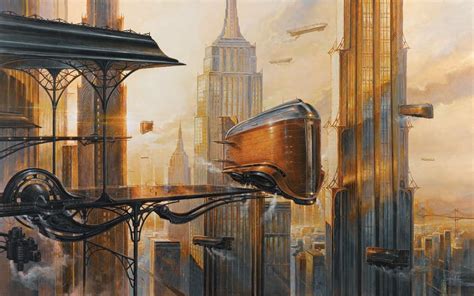 Astoria by Didier Graffet | Futuristic art, Art deco artwork, Dieselpunk art