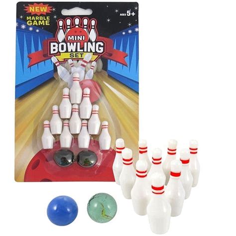 Mini Bowling Set | Miniature Indoor Bowls Set - Kids Toys