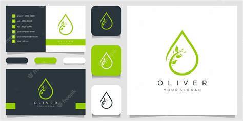 Premium Vector | Oliver logo and business card design template