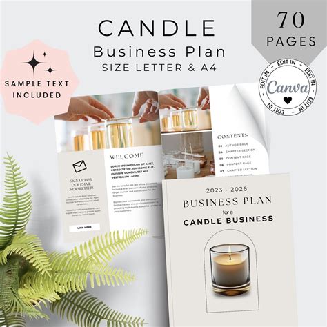 Candle Making Business Plan Template, Editable Business Start up Canva ...