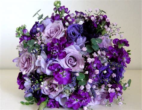 Purple Flower Bouquet Images : Wedding Flowers, Purple Wedding Bouquet, Purple Calla Lily ...