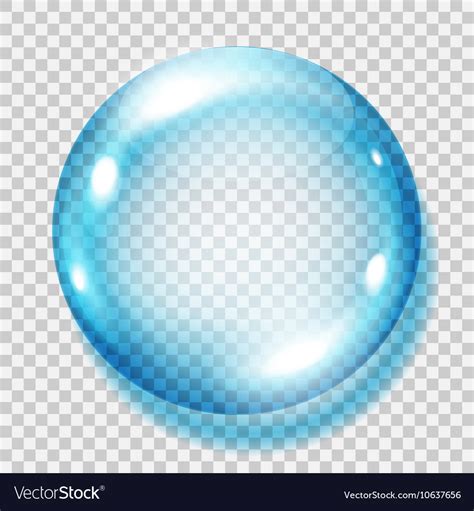 Big transparent light blue sphere Royalty Free Vector Image