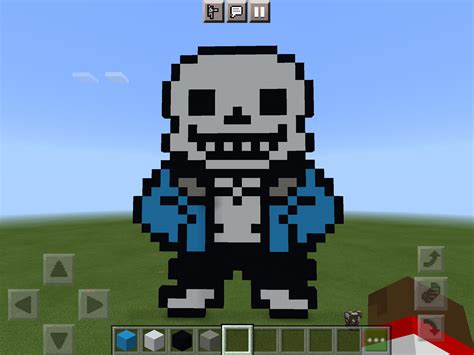 Sans Undertale Pixel Art : r/Minecraft