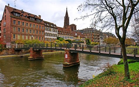 Bridge near Strasbourg Cathedral wallpaper - World wallpapers - #48454