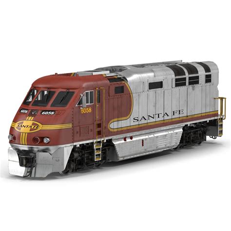 3d diesel electric locomotive f59 model