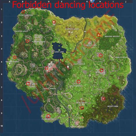 Fortnite Forbidden Dance Locations - Guide | Push Square