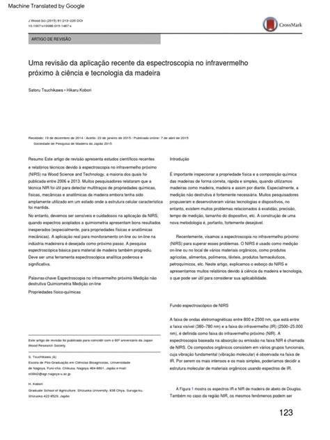 A Review of Recent Application of Near Infrared Spectroscopy To Wood Science and Technology ...