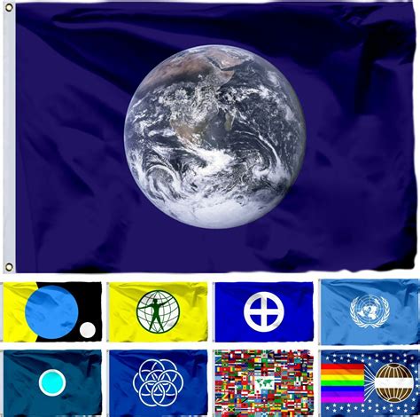 Earth Flag 3X5FT Planet Earth Day UN Peace Congress World Citizen Astrological | eBay