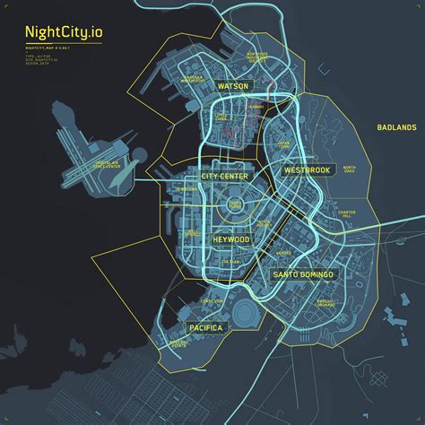 night city map // v.04.1 (updated, wip) : r/cyberpunkgame