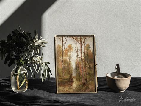 Forest Oil Painting Landscape Print Vintage Wall Art - Etsy