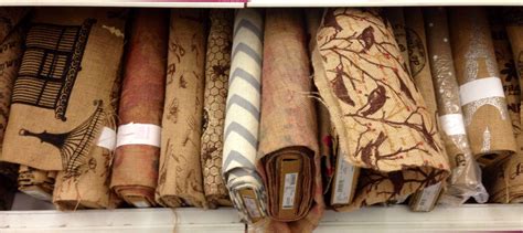 Printed Colored Burlap at Fabric Store