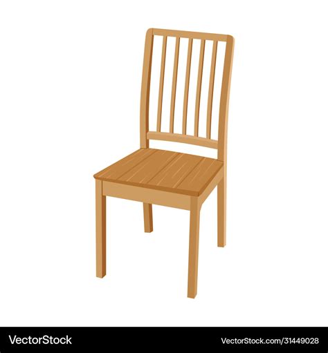 Wooden chair cartoon Royalty Free Vector Image