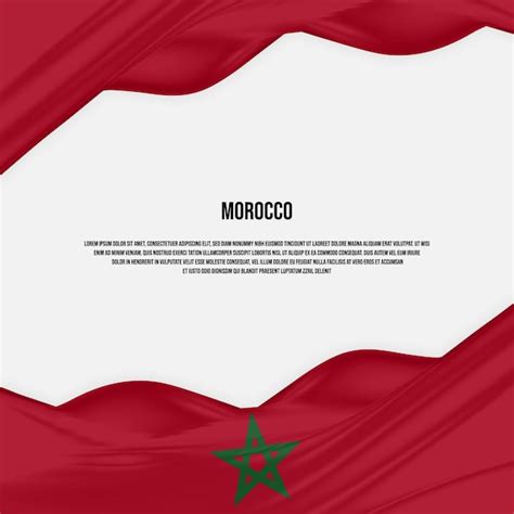 Premium Vector | Morocco flag design. waving moroccan flag made of ...