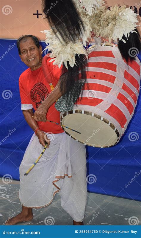 Dhaki The Drummer Playing Dhak In Durga Puja Editorial Image | CartoonDealer.com #155377450