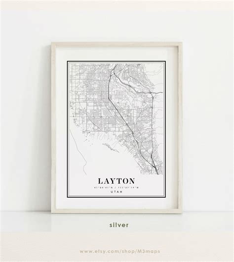 Layton Utah Map Layton UT Map Layton City Map Layton Print | Etsy