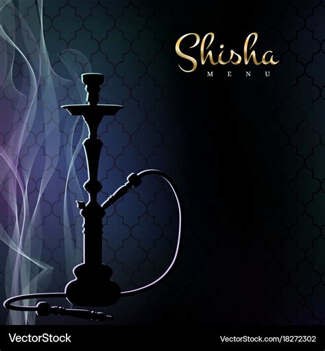 Shisha menu poster Royalty Free Vector Image - VectorStock