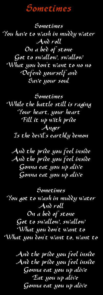 Soniadada- Sometimes-Lyrics