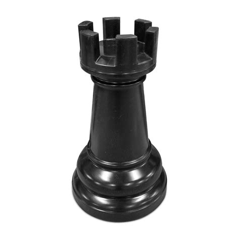 MegaChess 23 Inch Black Premium Plastic Rook Giant Chess Piece