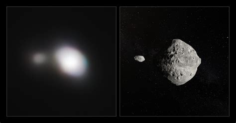 Double trouble: a binary asteroid zooms past