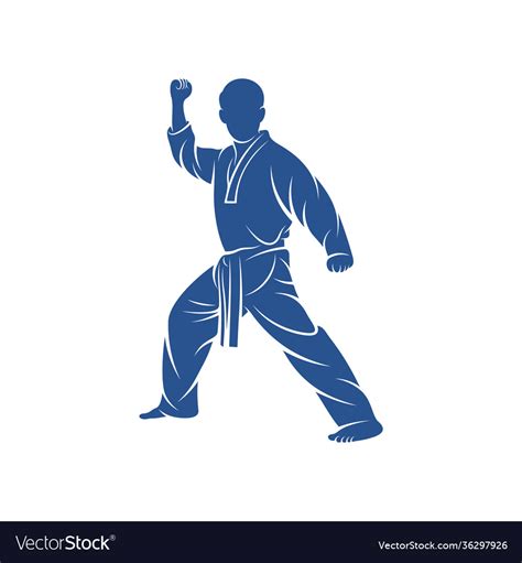 Taekwondo design creative logo Royalty Free Vector Image