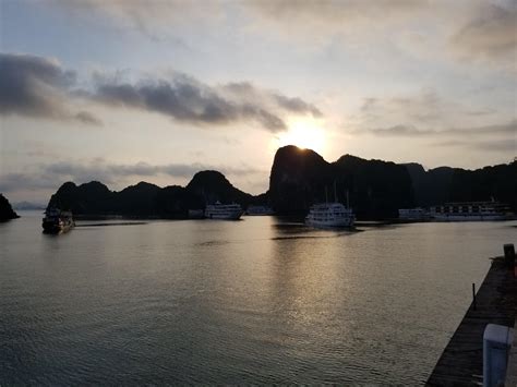 Sunrise on Ha Long Bay, Vietnam : r/travel